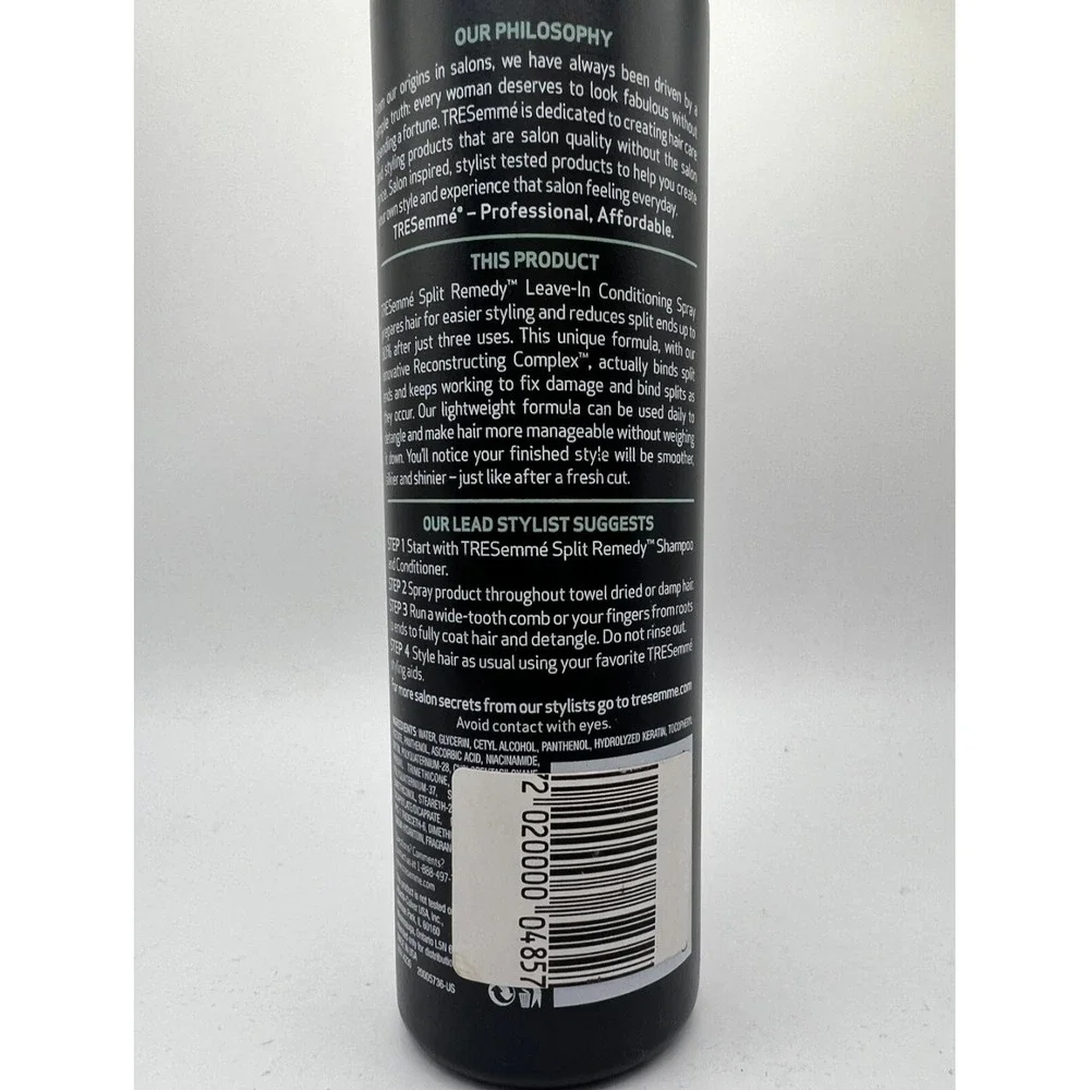 NEW~Tresemme Split Remedy Leave-in‎ Hair Conditioning Spray 10 fl oz~RARE FIND~